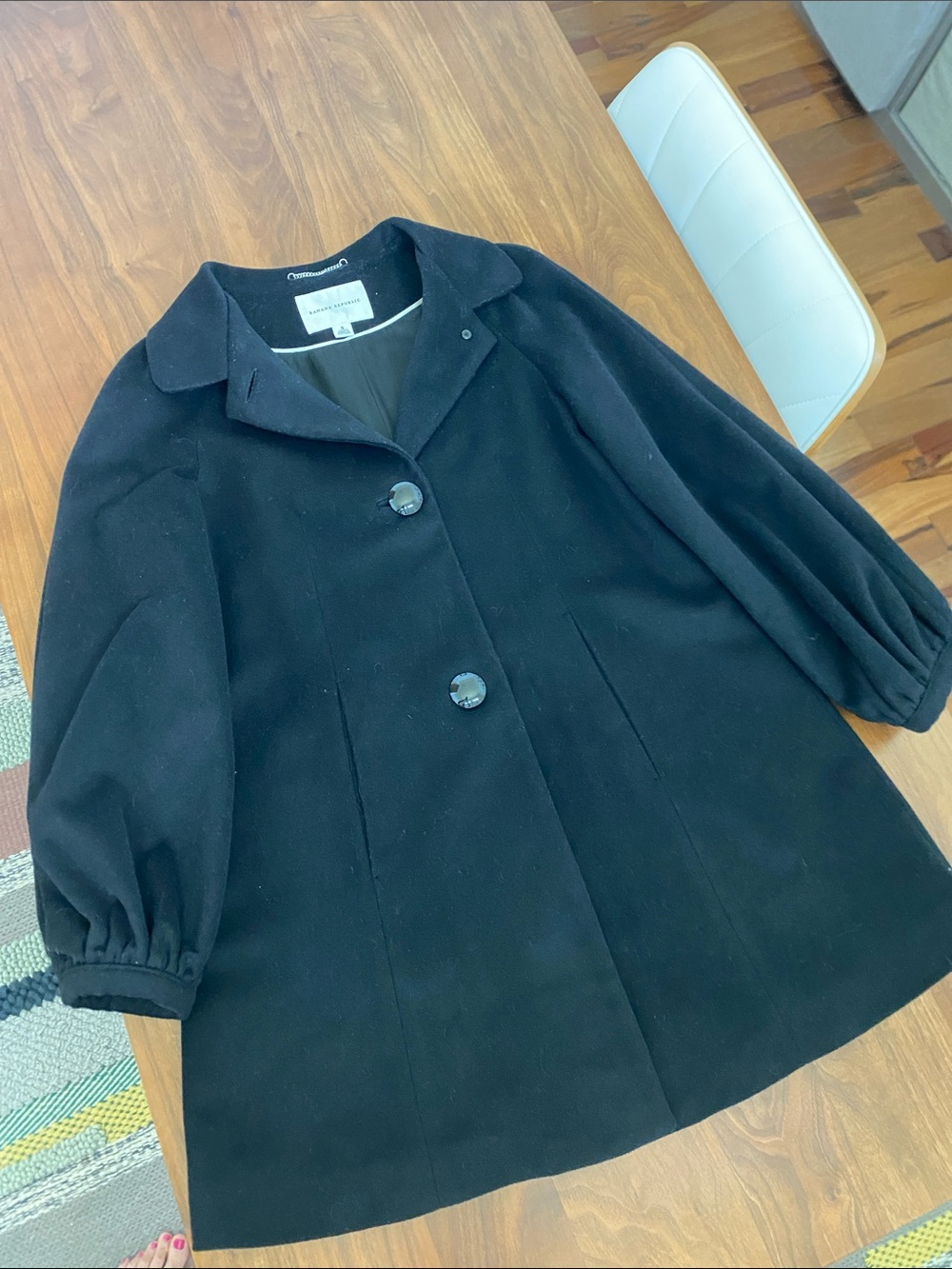 Banana Republic Wool Blend Coat Size Small - Picture 4 of 9
